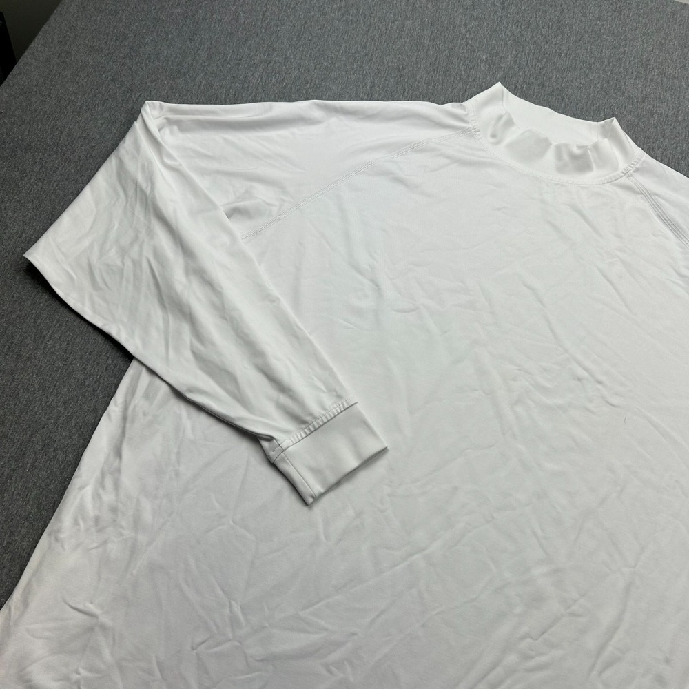Footjoy Golf Mock Neck Long Sleeve Base Layer Shirt Mens XXL White